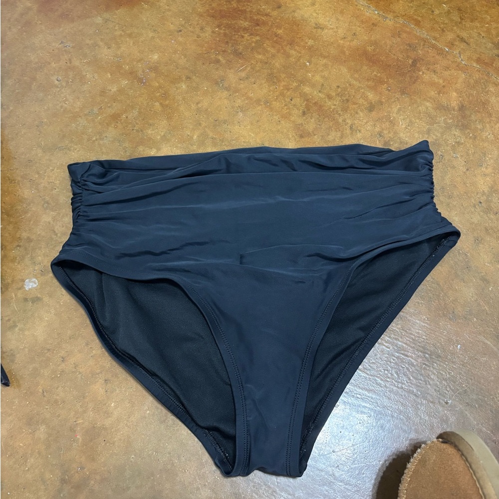 Women's Black High-Waisted Swim Bottom